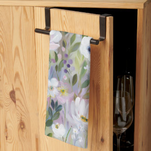 Linge De Cuisine Aquarelle Fleurie de Douce Prairie