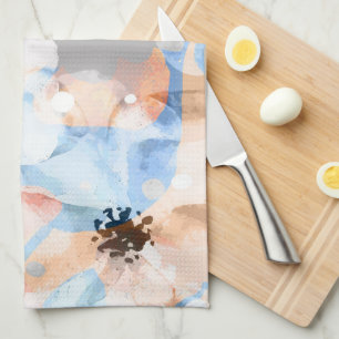 Linge De Cuisine Aquarelle Fleurs Abstraites 1