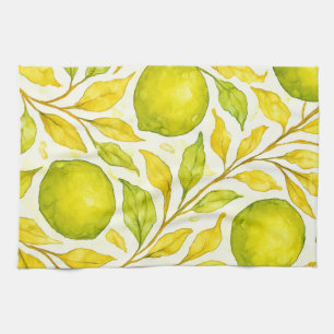 Linge De Cuisine Aquarelle Fruit citron Motif sans joint