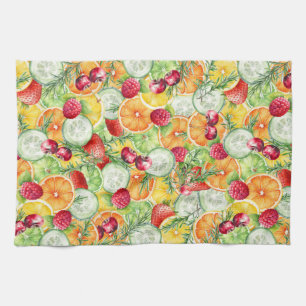 Linge De Cuisine Aquarelle Fruit d'été