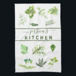 Linge De Cuisine Aquarelle Herbes de cuisine Verdure Personnalisée<br><div class="desc">Cette conception peut être personnalisée dans la zone fournie en modifiant la photo et/ou le texte. Vous pouvez également le customiser en cliquant sur Personnaliser ce Modèle, puis en choisissant l'option cliquer pour customiser et supprimer ou modifier la couleur de l'arrière - plan, ajouter du texte, modifier la couleur ou...</div>