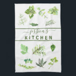 Linge De Cuisine Aquarelle Herbes de cuisine Verdure Personnalisée<br><div class="desc">Cette conception peut être personnalisée dans la zone fournie en modifiant la photo et/ou le texte. Vous pouvez également le customiser en cliquant sur Personnaliser ce Modèle, puis en choisissant l'option cliquer pour customiser et supprimer ou modifier la couleur de l'arrière - plan, ajouter du texte, modifier la couleur ou...</div>