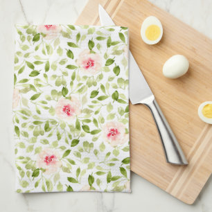 Linge De Cuisine Aquarelle lâche expressive Fleur d'été
