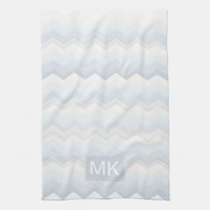 Linge De Cuisine Aquarelle Ocean Shades Chevron