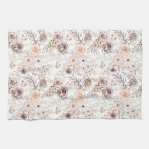 Linge De Cuisine Aquarelle Pastel Roses colorés