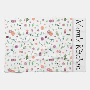 Linge De Cuisine Aquarelle personnalisée Floral   Cadeau parfait