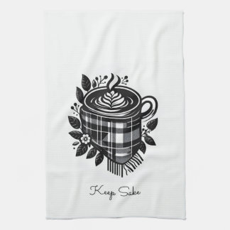 Linge De Cuisine aquarelle plaid boisson ferme latte Café