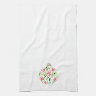 Linge De Cuisine Aquarelle Poinsettia Ornement