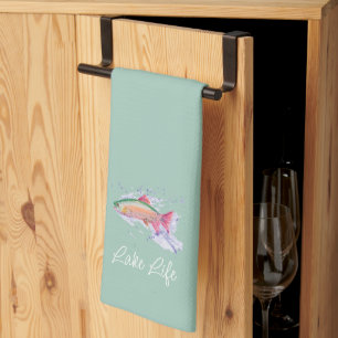 Linge De Cuisine Aquarelle Rainbow Trump Lake Life