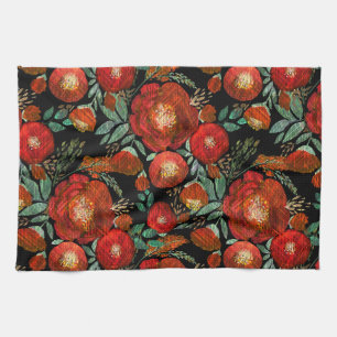 Linge De Cuisine Aquarelle, rose.