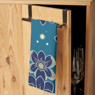Linge De Cuisine Aquarelle Symphonie florale - Botanique sans joint