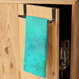 Linge De Cuisine Aquarelle vert ressort
