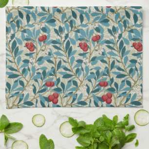 Linge De Cuisine Arbre à framboises rouges, William Morris