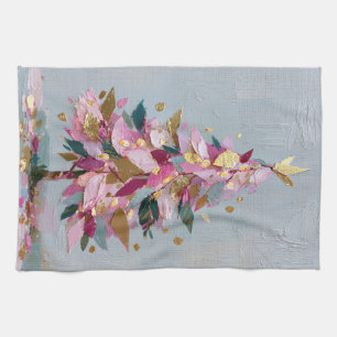 Linge De Cuisine Arbre de Noël Abstrait Rose & Or Impasto