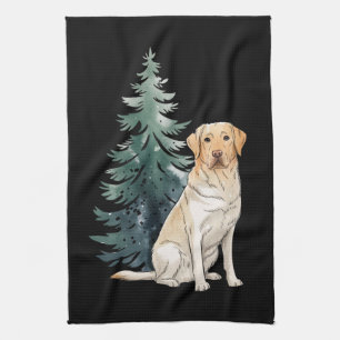 Linge De Cuisine Arbre de Noël Chien Fête Amoureux des Chiens Xmas