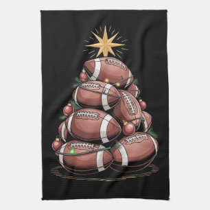 Linge De Cuisine Arbre de Noël de football américain Pyjama Xmas 
