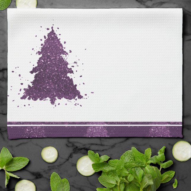 Linge De Cuisine Arbre de Noël Moody | Plum profond (Créateur téléchargé)