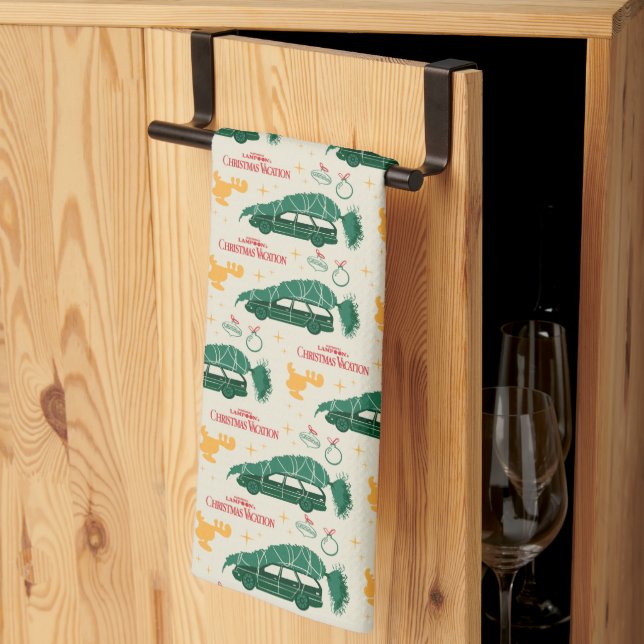Linge De Cuisine Arbre de Noël national Lampoon sur Motif automobil (Pliage en tiers)