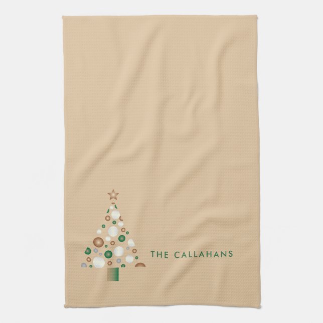 Linge De Cuisine Arbre de Noël Rustique Élégant Mignon (Vertical)