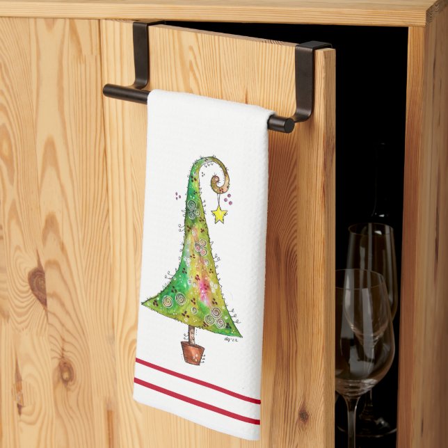 Linge De Cuisine Arbre de Noël Whimsical (Pliage en tiers)