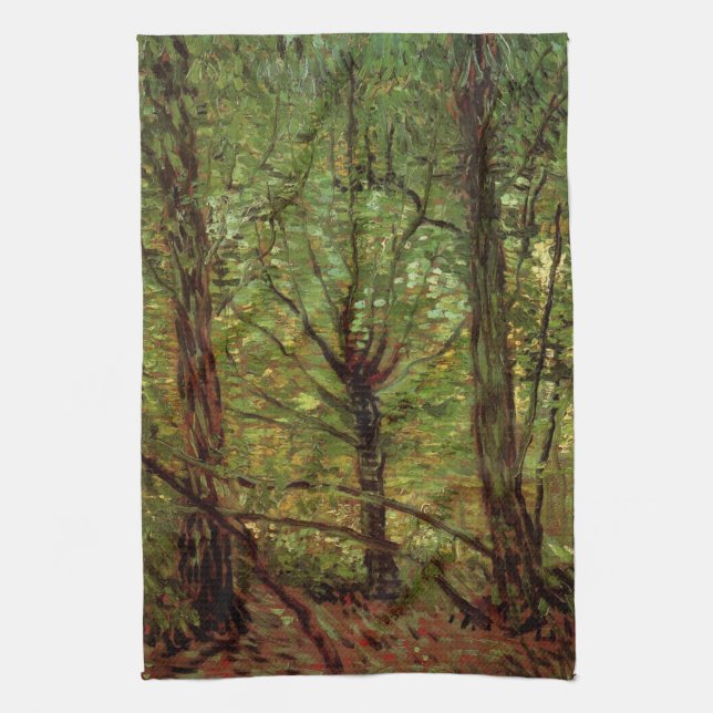 Linge De Cuisine Arbres et sous-bois par Vincent van Gogh (Vertical)
