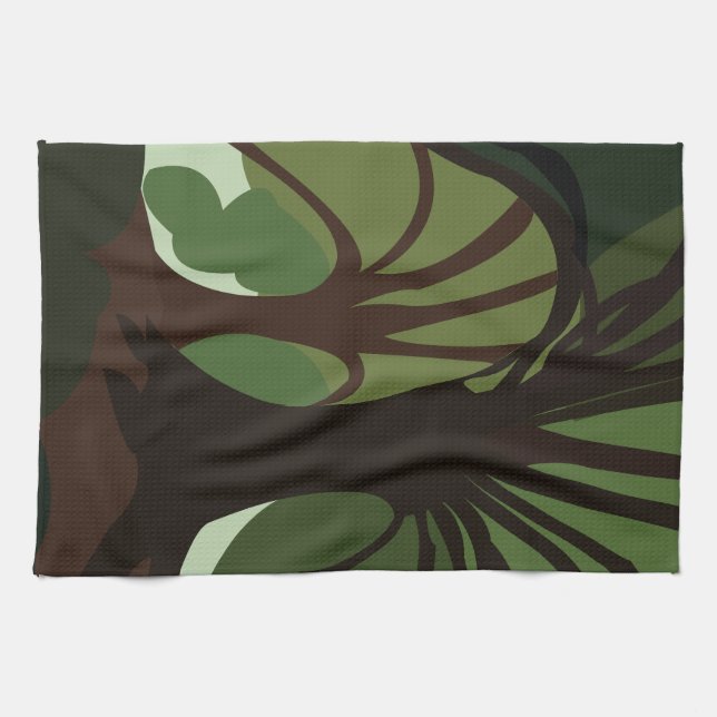 Linge De Cuisine Arbres Nature Botanique  (Horizontal)