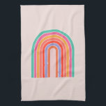 Linge De Cuisine Arc en arc-en-ciel moderne du milieu du siècle<br><div class="desc">Arc-en-ciel rétro Abstrait - Arc-en-ciel coloré.</div>