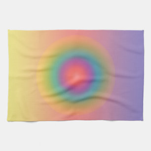 Linge De Cuisine Arc-en-ciel coloré Espace cercle concentré