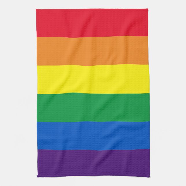 Linge De Cuisine Arc-en-ciel couleurs Lgbt Lgbtq drapeau gay (Vertical)