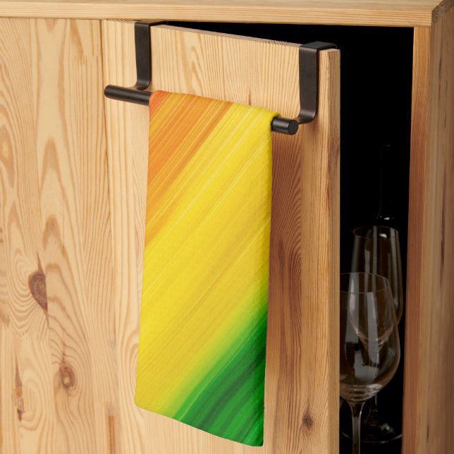 Linge De Cuisine Arc-en-ciel vibrant de couleurs (Pliage en tiers)