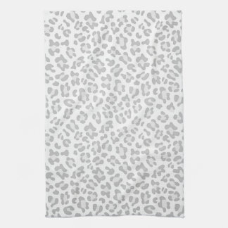 Linge De Cuisine Argent Girly de poster de animal de léopard chic