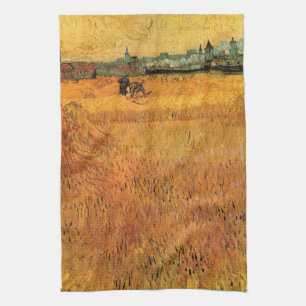 Linge De Cuisine Arles : Vue des champs de blé par Vincent van Gogh