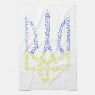 Linge De Cuisine Armoiries de l'Ukraine trident motif de la spirale
