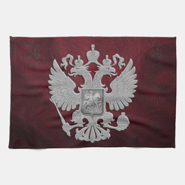 Linge De Cuisine Armoiries russes double aigle (Horizontal)