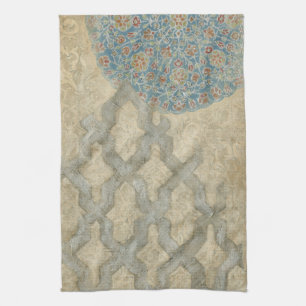 Linge De Cuisine Arrangement floral argenté décoratif de tapisser