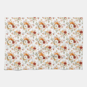 Linge De Cuisine Arrangement floral d'automne avec Citrouilles et R