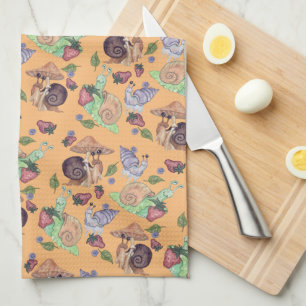 Linge De Cuisine Arrêtez et sentez le Motif de l'escargot des frais