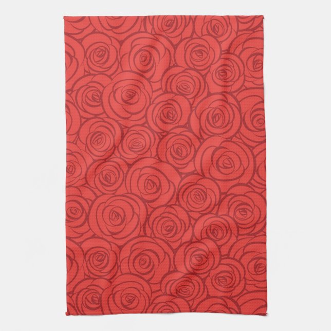 Linge De Cuisine Arrière - plan abstrait de roses rouges (Vertical)