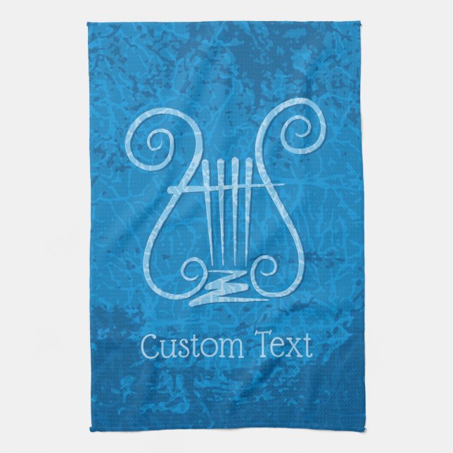 Linge De Cuisine Arrière - plan Blue Lyre (Vertical)