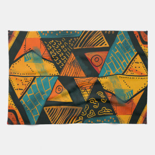 Linge De Cuisine Arrière - plan coloré à motifs africains