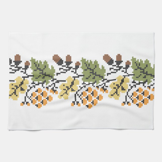 Linge De Cuisine Arrière - plan d'automne de chêne (Horizontal)