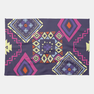 Linge De Cuisine Arrière - plan géométrique tribal, primitif.