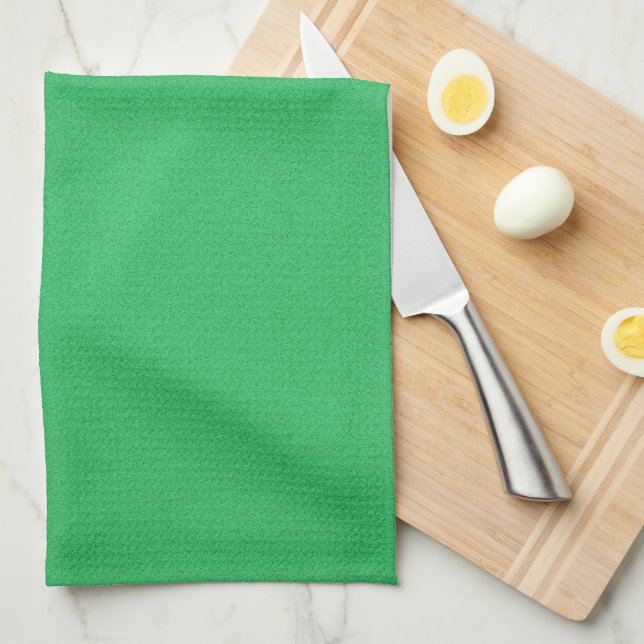 Linge De Cuisine Arrière - plan vert tendance (Quart Plié)