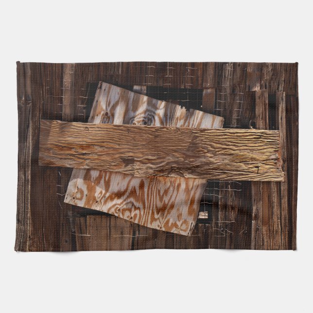 Linge De Cuisine Arrière-plan Vieux Maison En Bois (Horizontal)