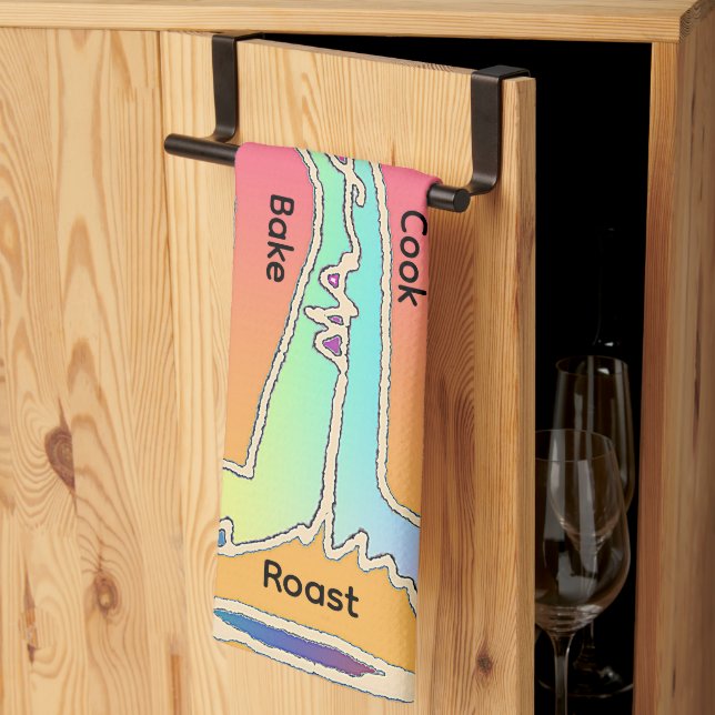 Linge De Cuisine Arroser rôti avec sauce de cuisson Rainbow (Pliage en tiers)