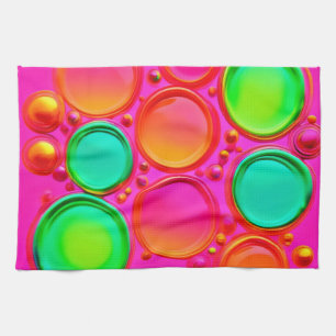 Linge De Cuisine Art Abstrait Orbe Coloré
