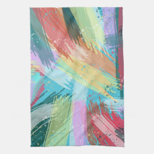 Linge De Cuisine Art Abstrait Pastel