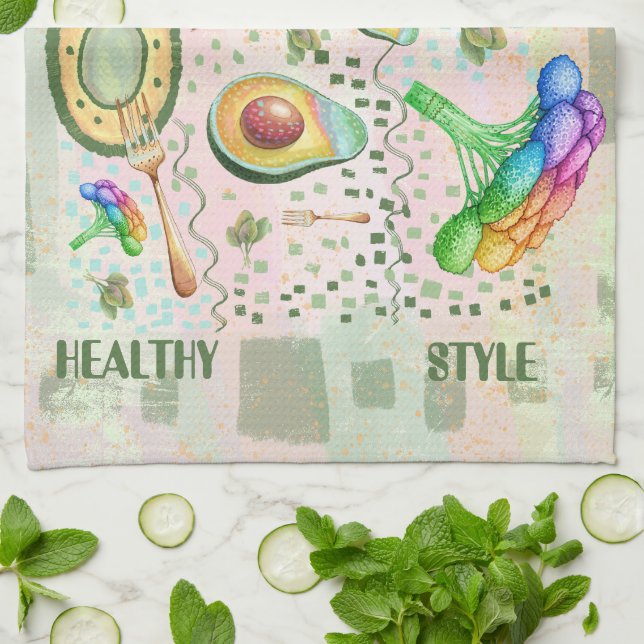 Linge De Cuisine Art alimentaire sain (Plié)
