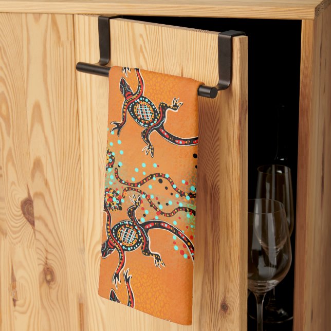 LINGE DE CUISINE ART AUSTRALIE                   (Pliage en tiers)