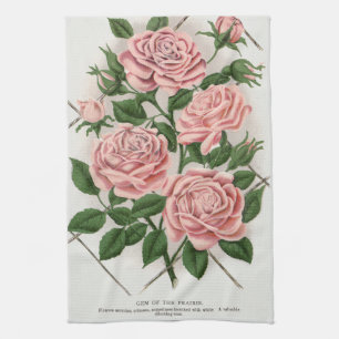 Linge De Cuisine Art botanique vintage rose rose cottagecore